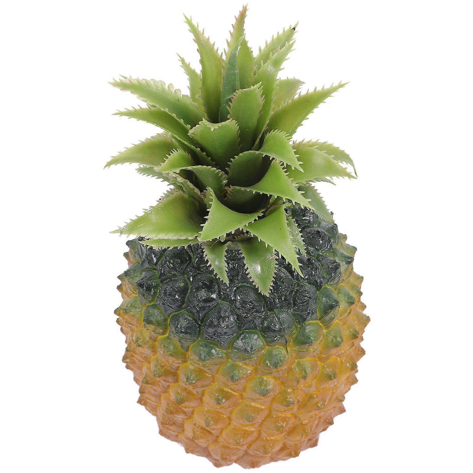 Artificial Pineapple Figurine Pineapple Model for Retail Display Pu Orange 1Set