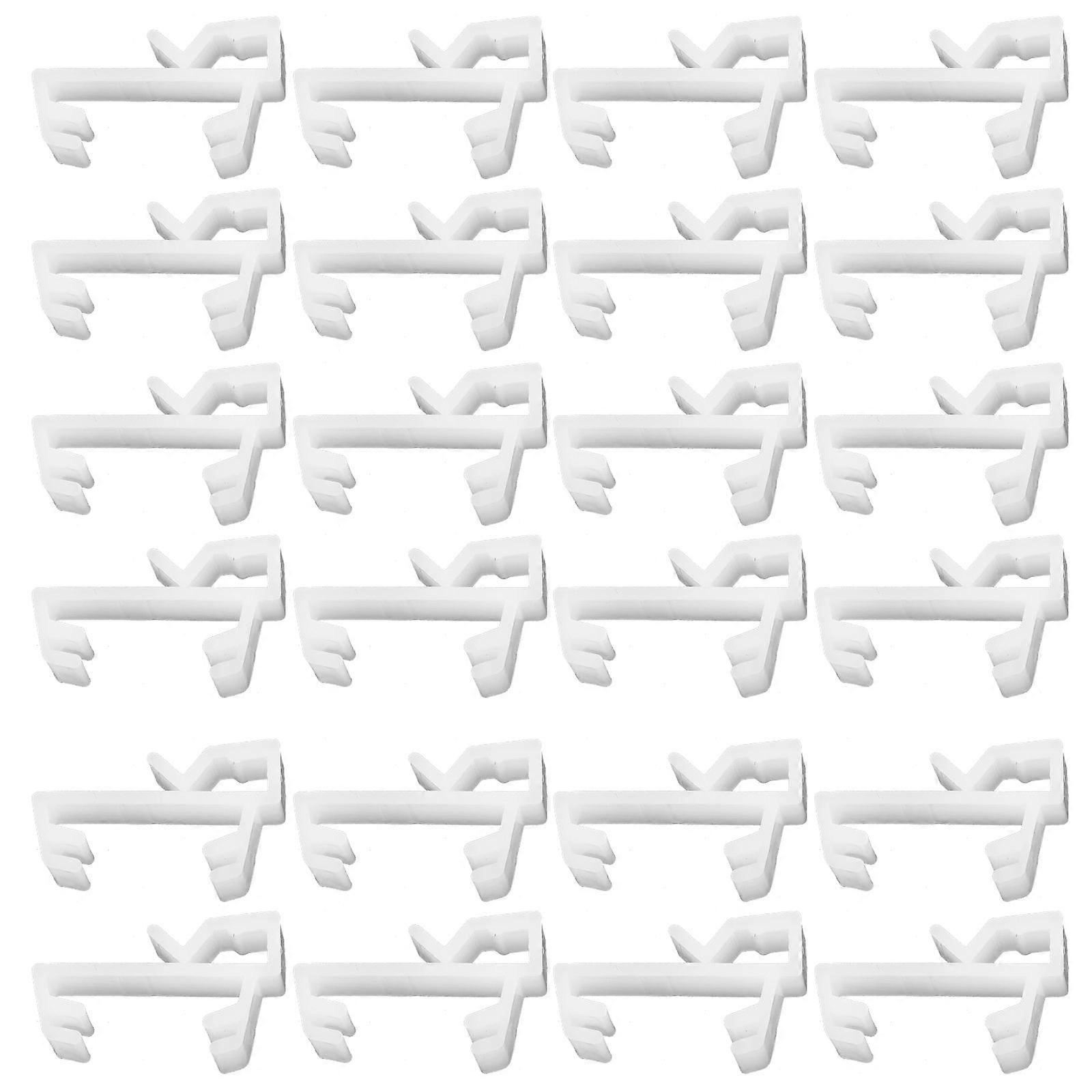 Plastic Clips Set for Kitchen White 24pcs Window Blinds Baffle Securing Clips