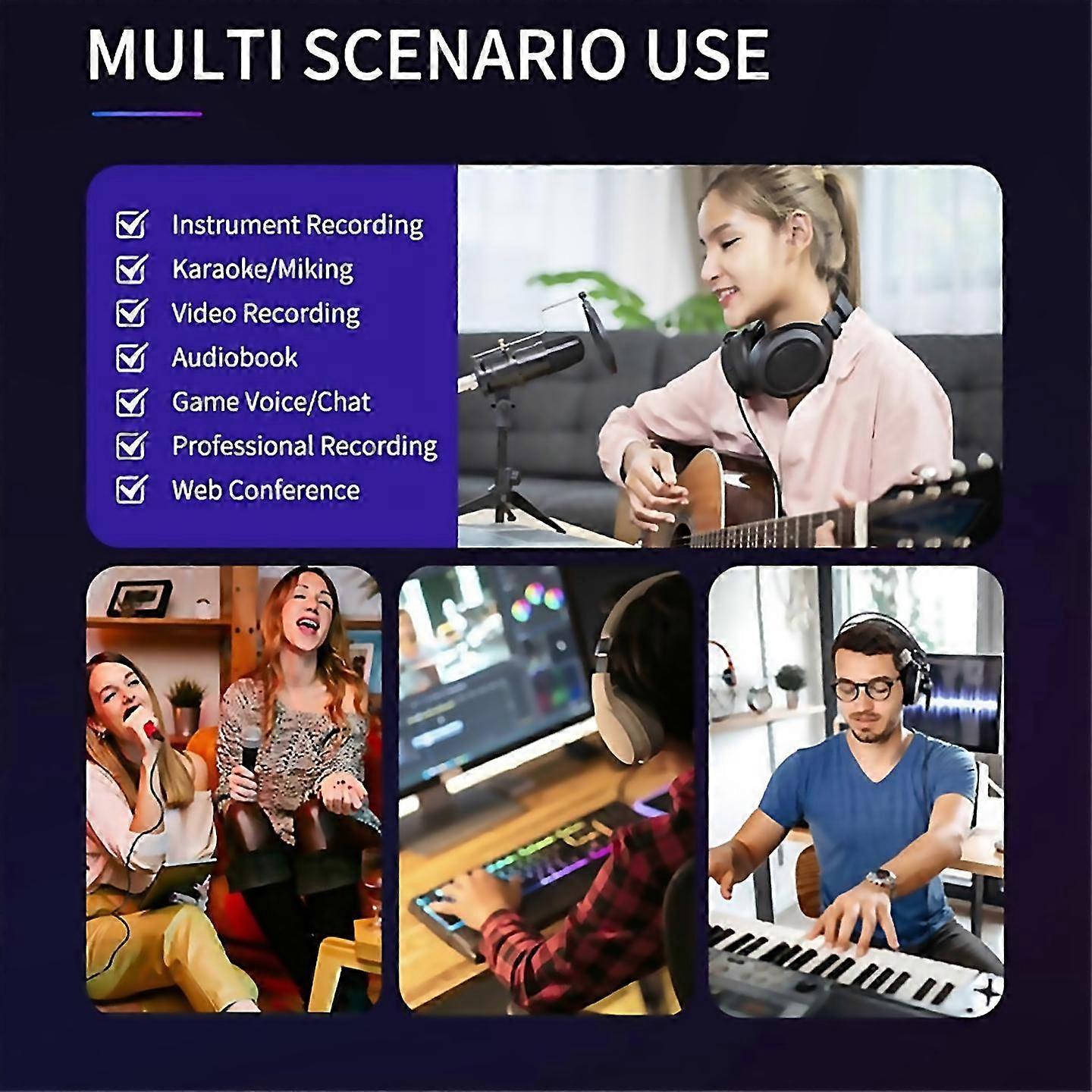 For Professional 36bit 384khz Audio Interface 2 In 2 Out Usb Sound