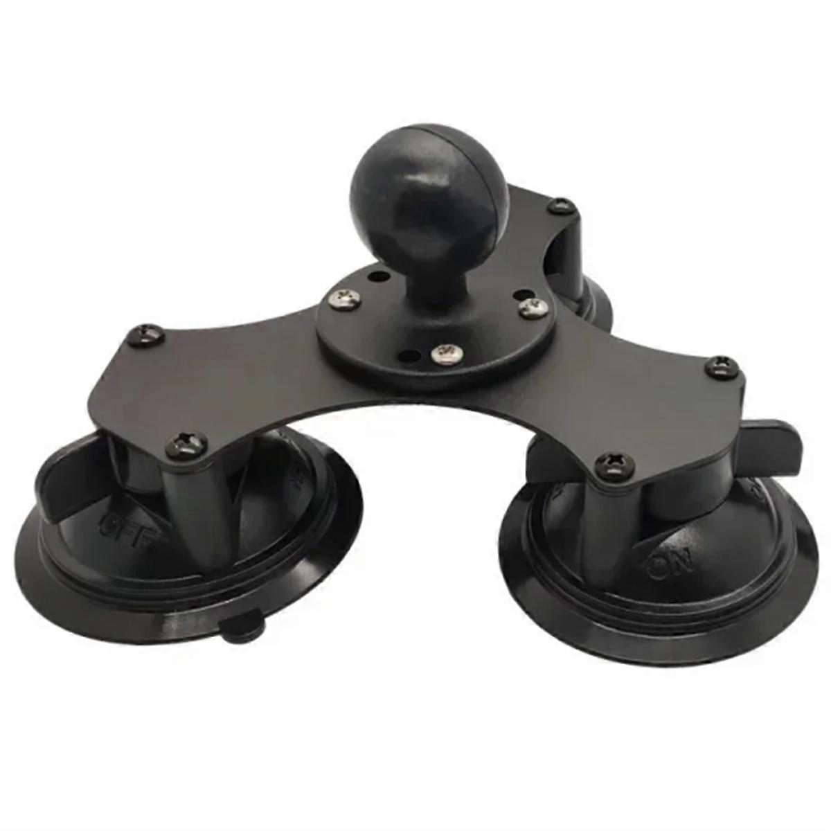 1.5 Inch Ball Head Car Window Twist-Lock Triple Suction Cup Base