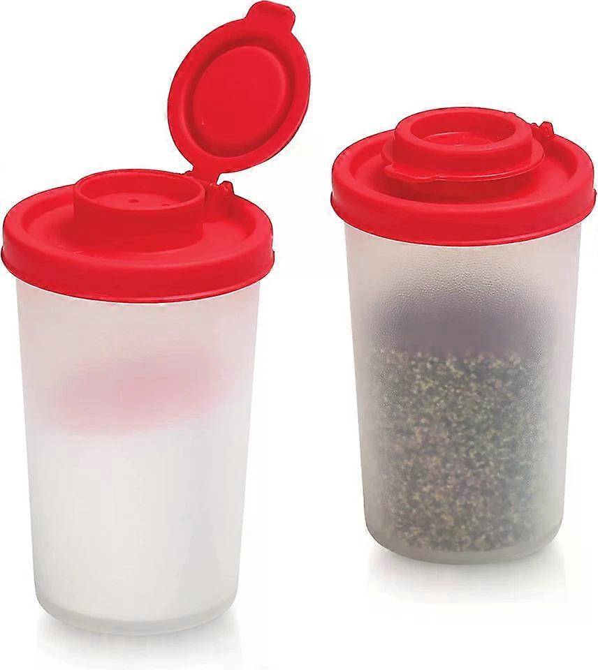 Salt and Pepper Shakers, Moisture Proof Set of 2 Large Transparent Airtight Reusable BPA Free