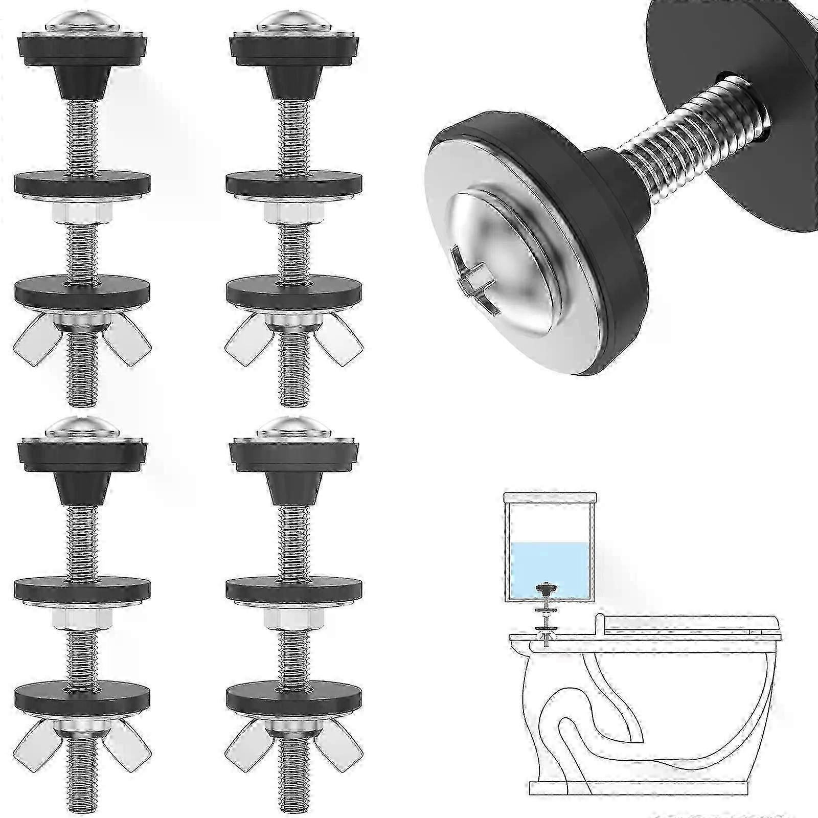 4PCS/Set Universal Toilet Tank to Bowl Bolts Kit Waterproof Stainle...