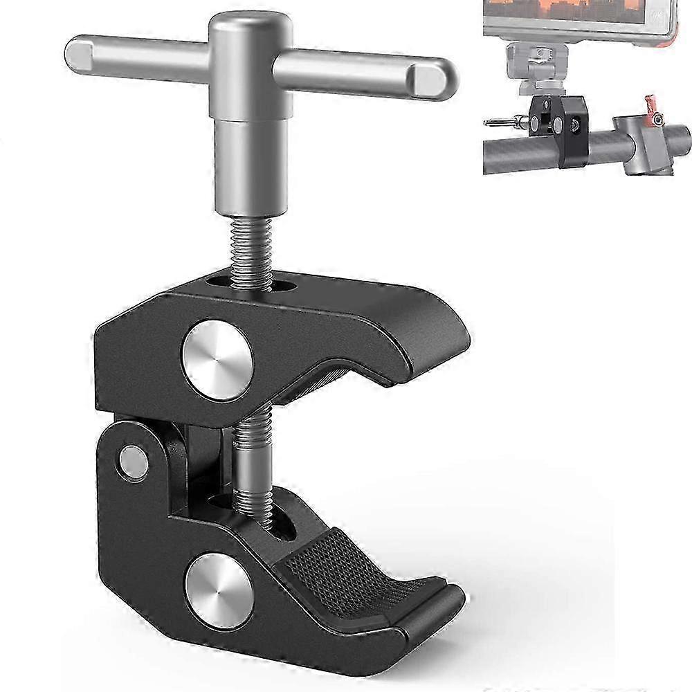 Super Clamp with 1/4 and 3/8 Thread for Cameras, Lights, Umbrellas, Hooks, Shelves, Plate Glass, Cross Bars--1