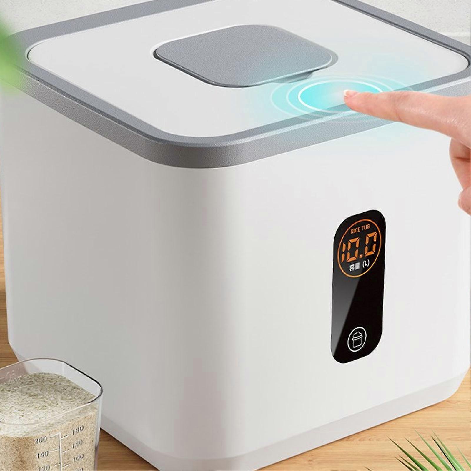 Stor lufttett risbeholder 5 kg stabelbar ABS-oppbevaringsboks