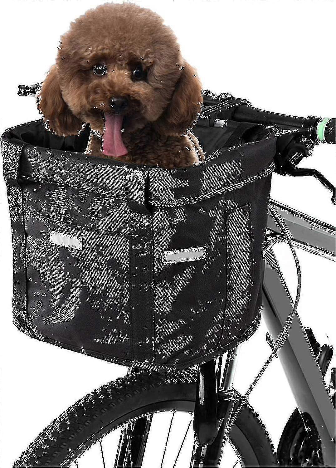 Bicycle front basket, waterproof, wear-resistant and foldable, with stable installation and multiple functions