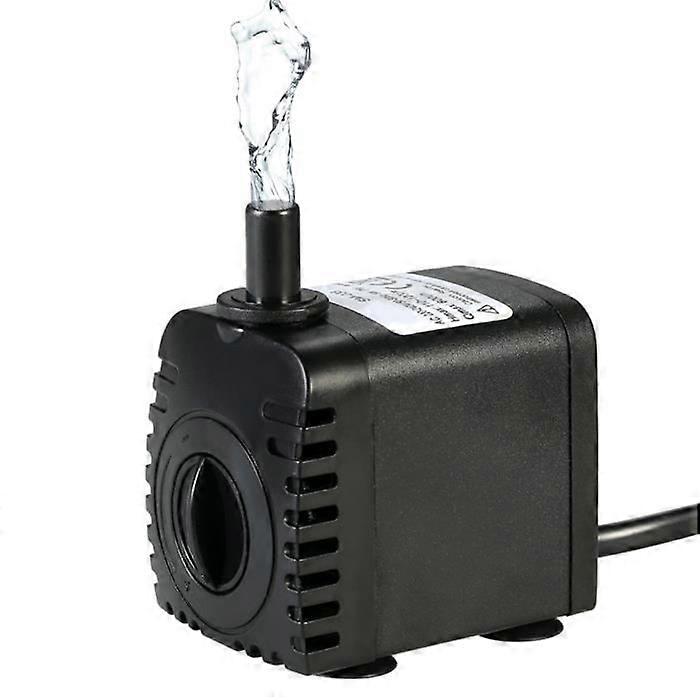 600L/H 8W Submersible Water Pump for Aquarium Tabletop Fountains Pond Water Gardens and Hydroponic Systems with 2 Nozzles A
