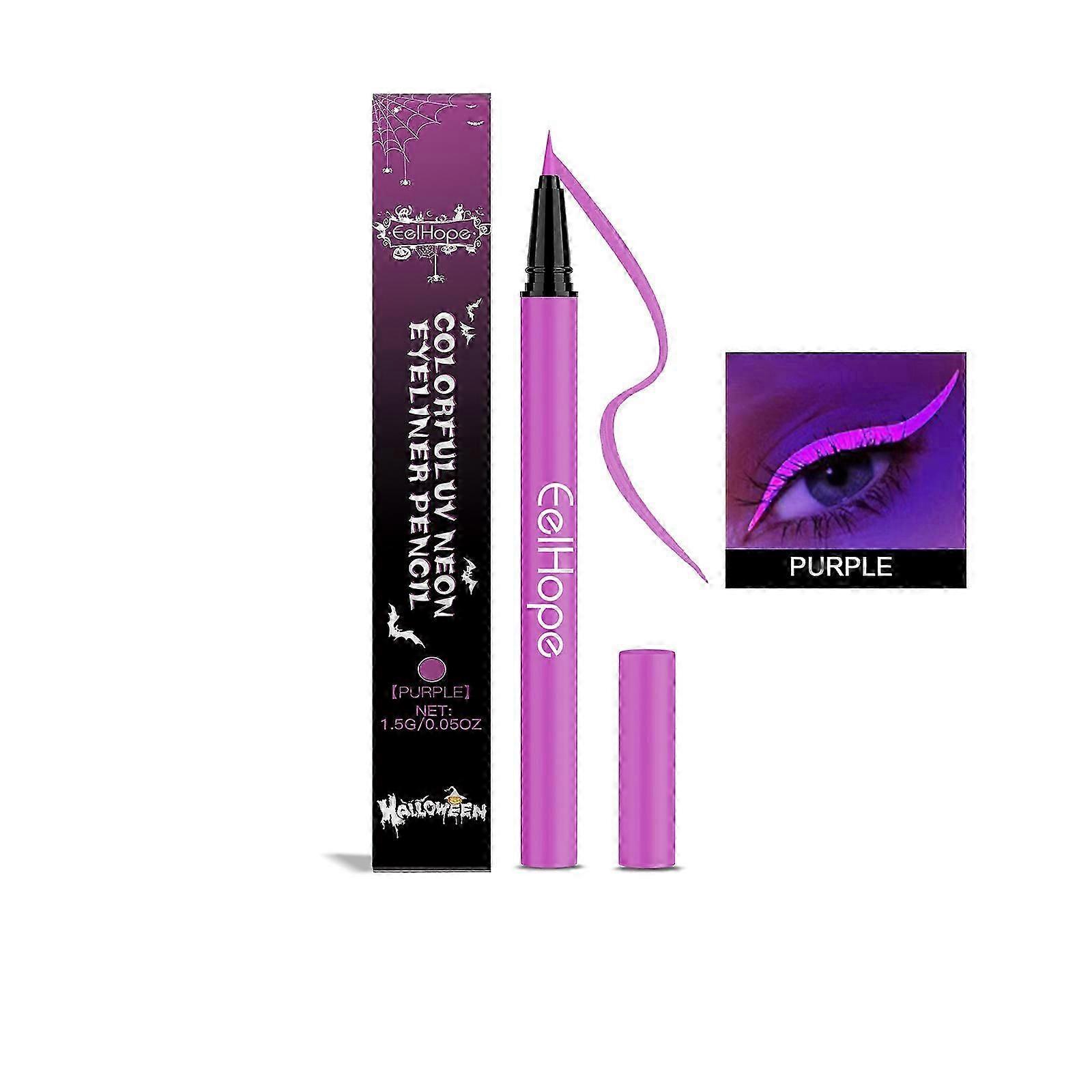 Halloween Neon Uv Liquid Eyeliner, Charm Eyeliner Smooth Smooth Quick Dry Lasting Makeup