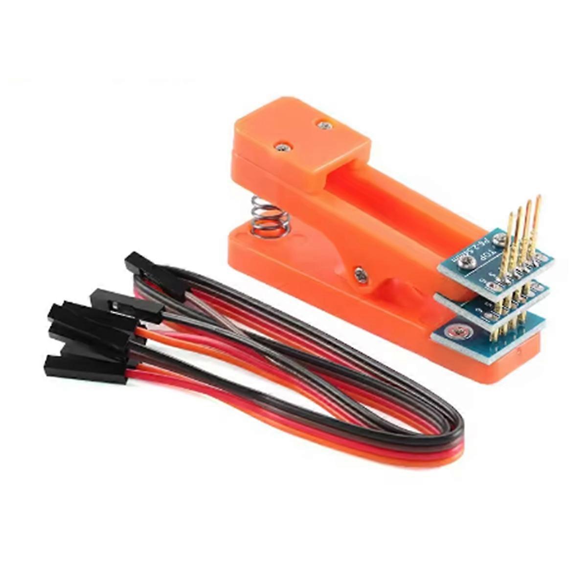 Test Stand PCB Clip 2.54mm Spacing Clamp Burning Fixture Probe Pogo Pin Download Program Burn 4P Ca