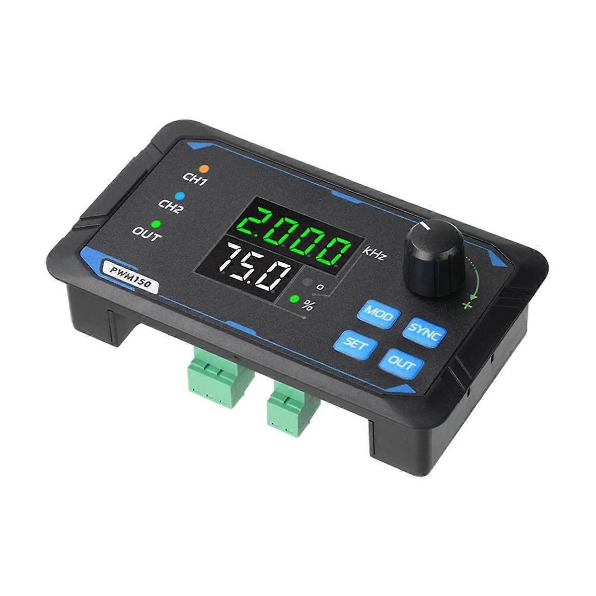 DC 5-24V Dual PWM150 Signal Generator Square Wave Pulse Wave Frequency Meter 1Hz-150kHz Output