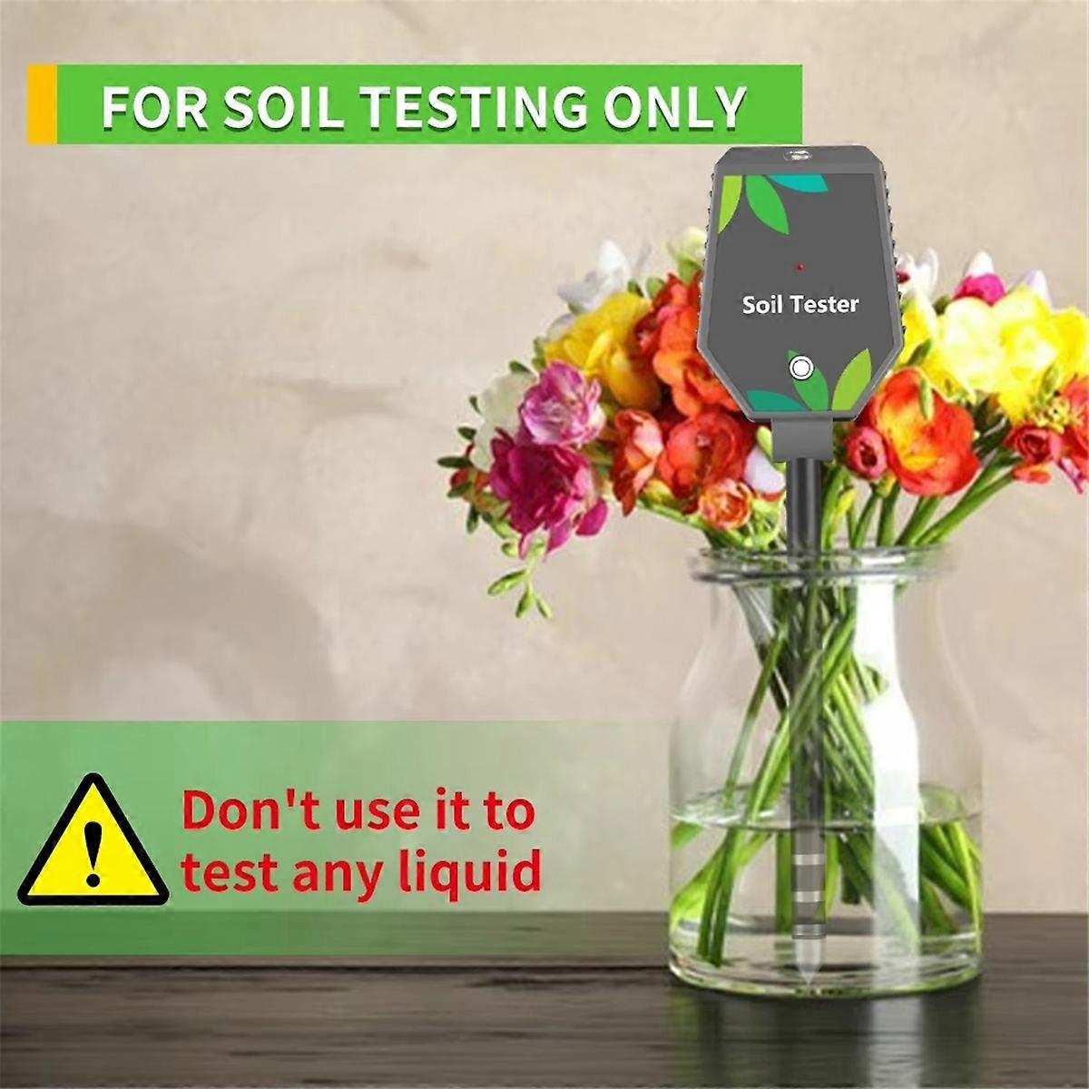 Professional Soil PH Meter 8 in One Soil PH EC Fertility Salt Tester Monitor Smart Bluetooth Light Air Humidity Detector