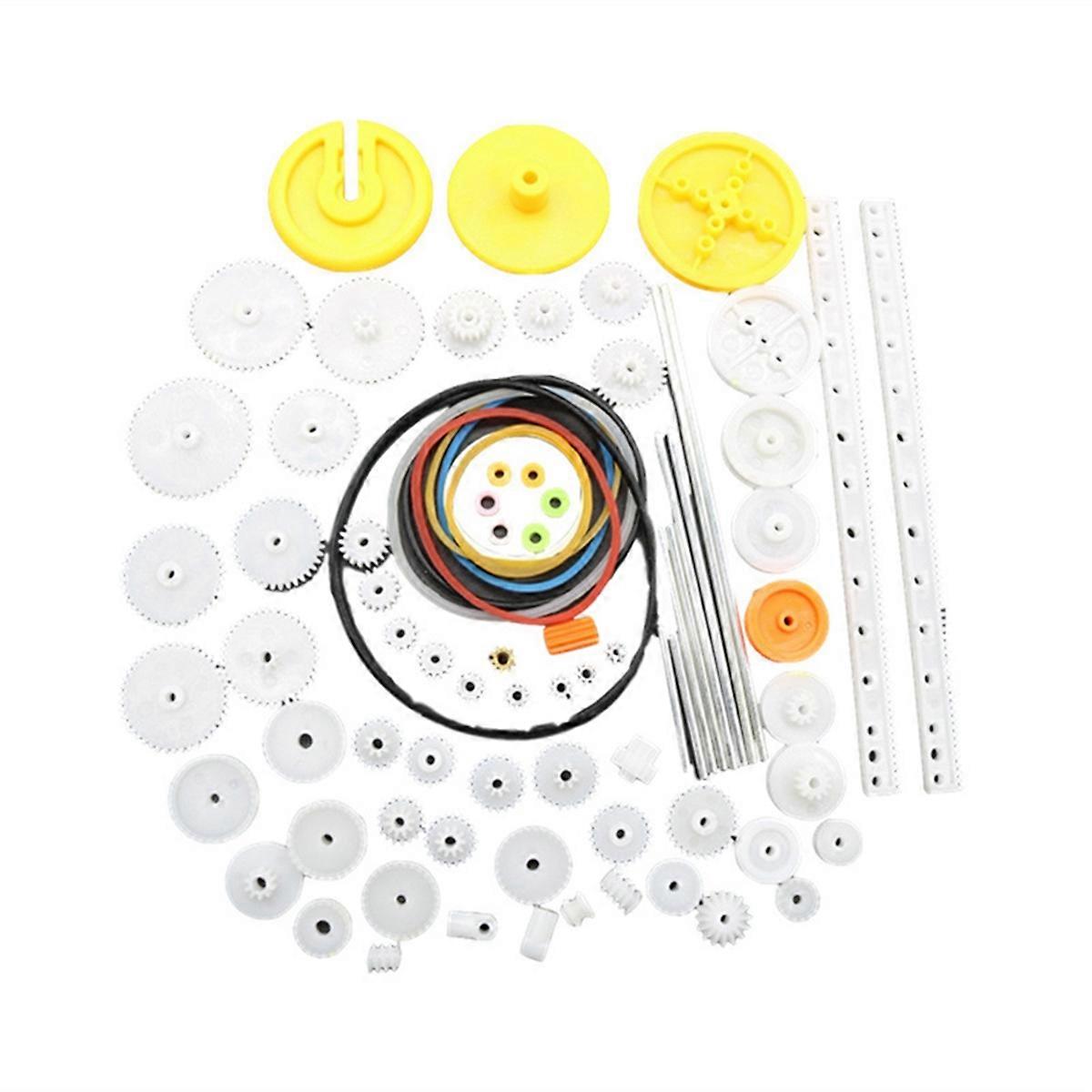82 Teile/satz Getriebe Paket Kit DIY Getriebe Sortiment Zubehör Set für Spielzeug Motor Auto Roboter Verschiedene Getriebe