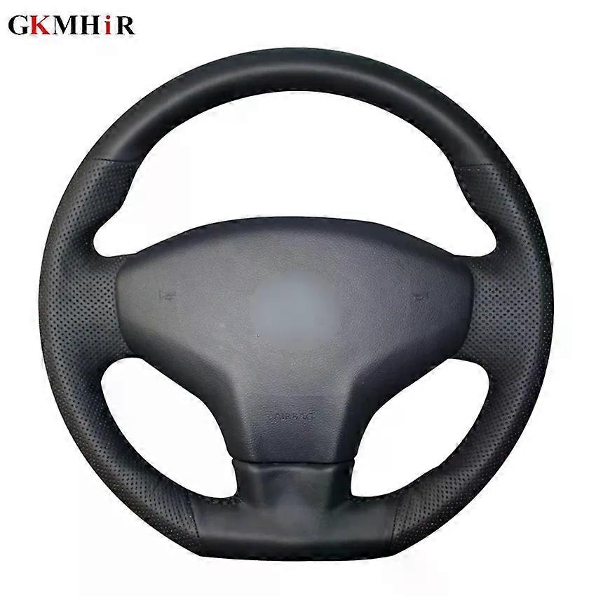 Black Soft Artificial Leather Car Steering Wheel Covers Wrap Suitable for Citroen Elysee C-Elysee 2014 New Elysee Peugeot 301