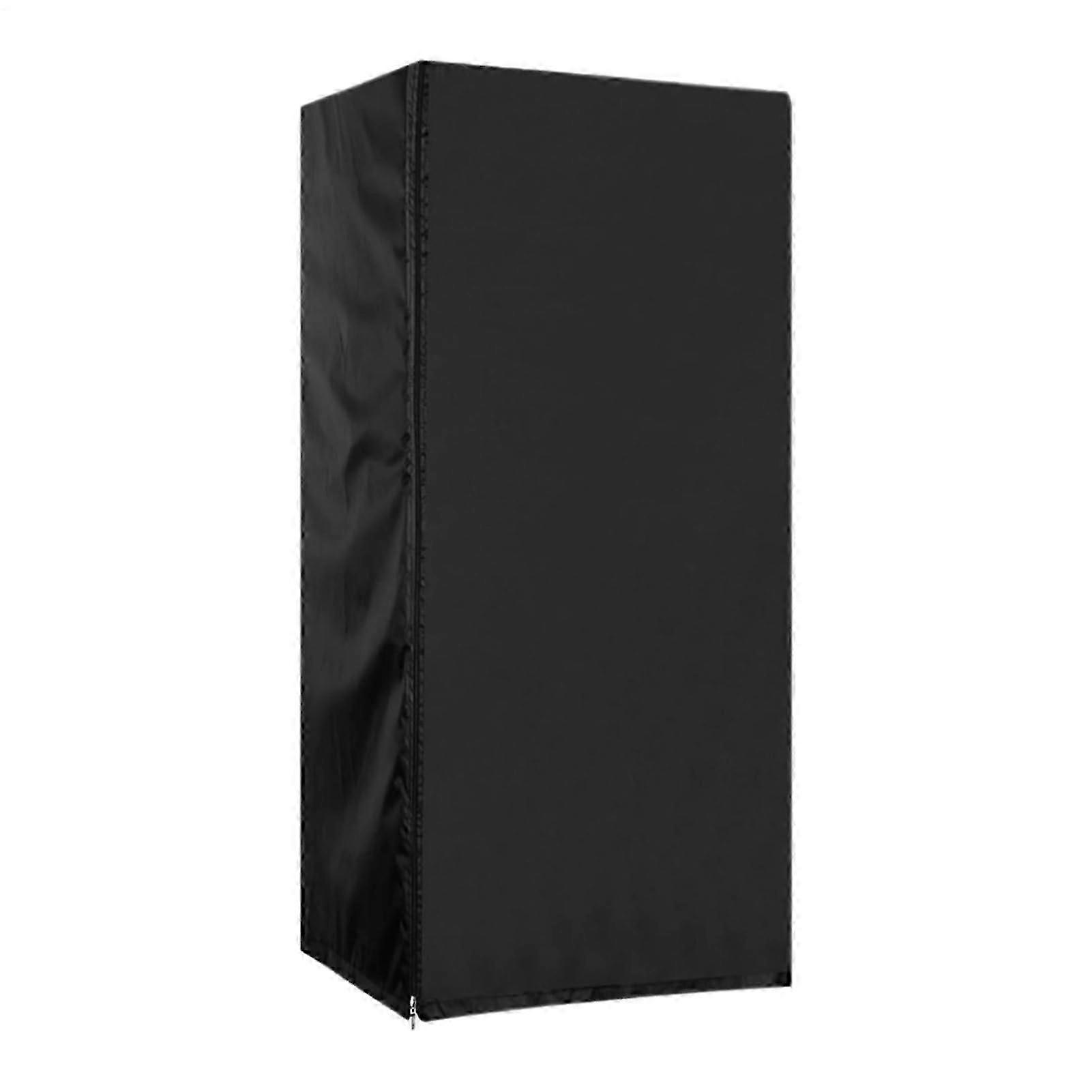 Fridge Cover 210D Outdoor Fridge Cover Dustproof Waterproof Freezer Cover Outdoor Fridge Cover Black Fridge Dust Cover 61x76x170cm