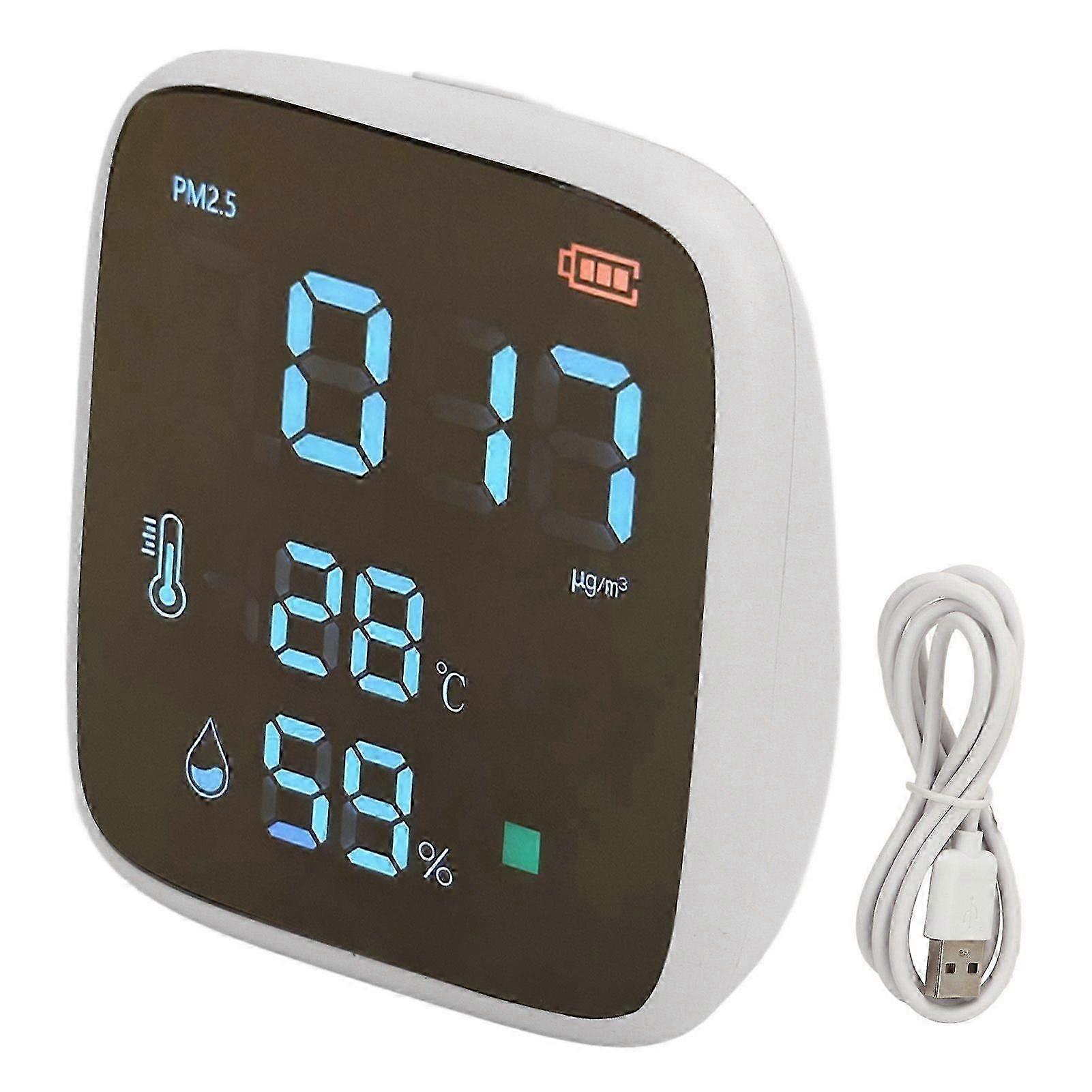 2025 Latest Model Air Quality Monitor Indoor PM2.5 Meter Mini Portable Smart