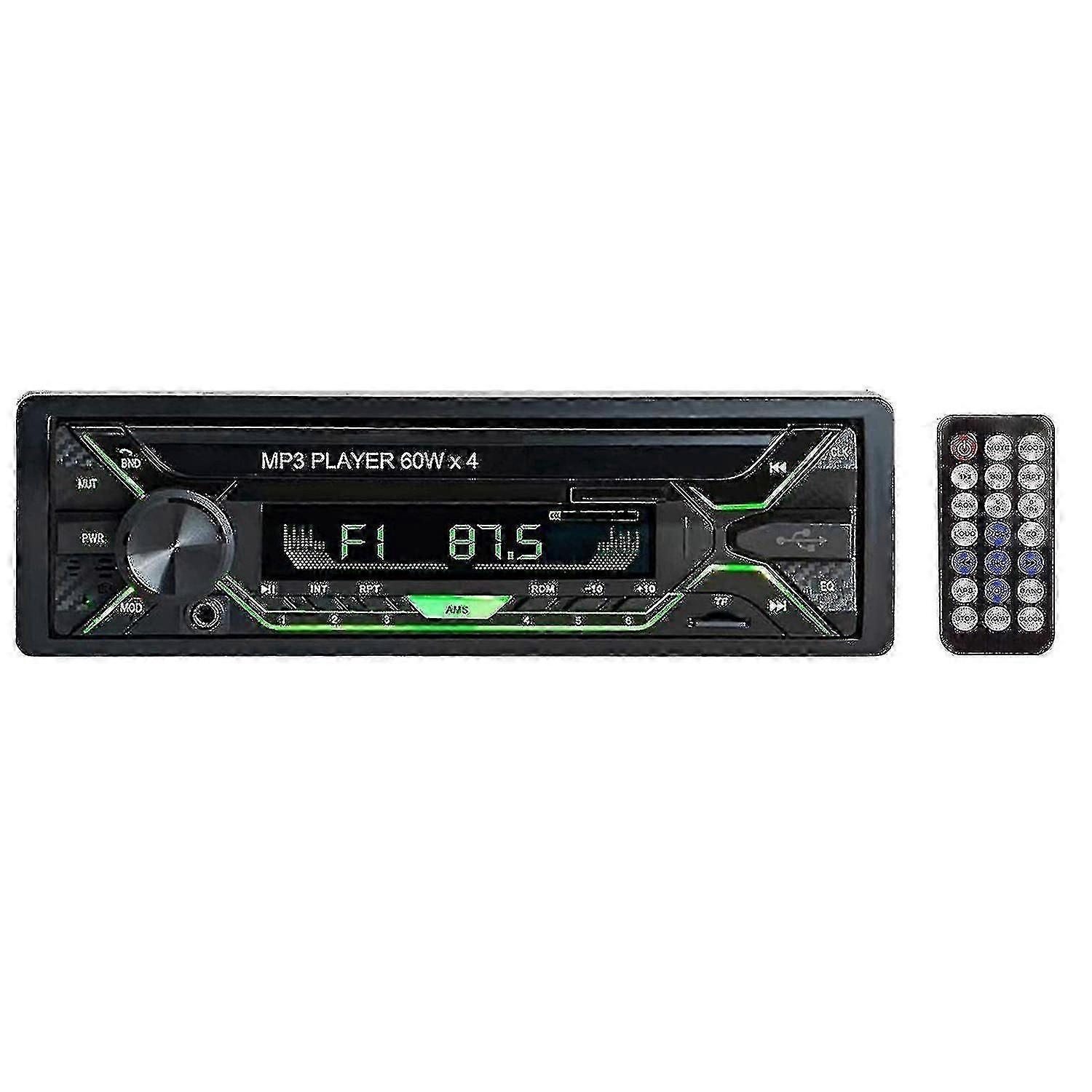 Single Din Car Stereo with Bluetooth, FM Radio, USB/TF/SD/AUX Input, Hands-Free Calling