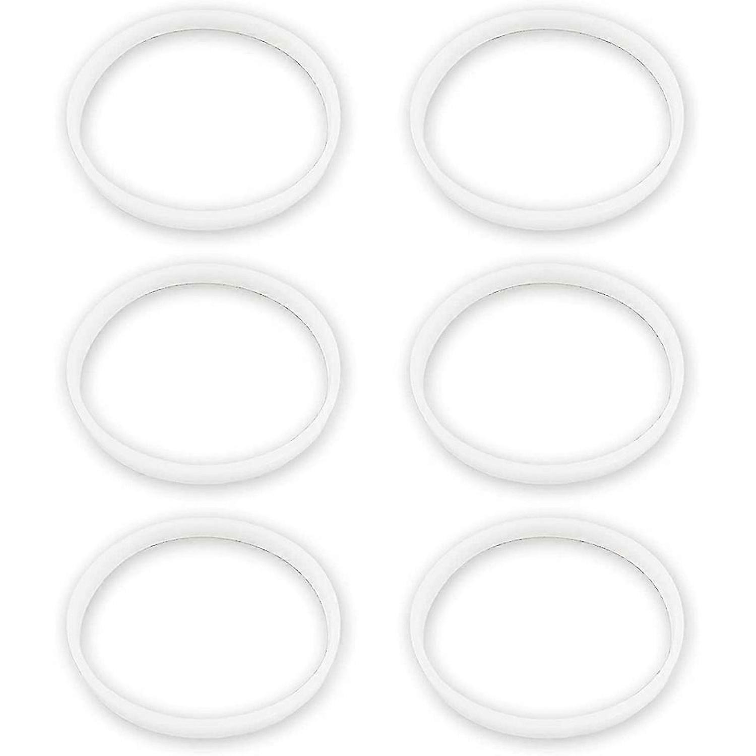6 Pack Rubber Gaskets Replacement Seal White O-Ring for Small
