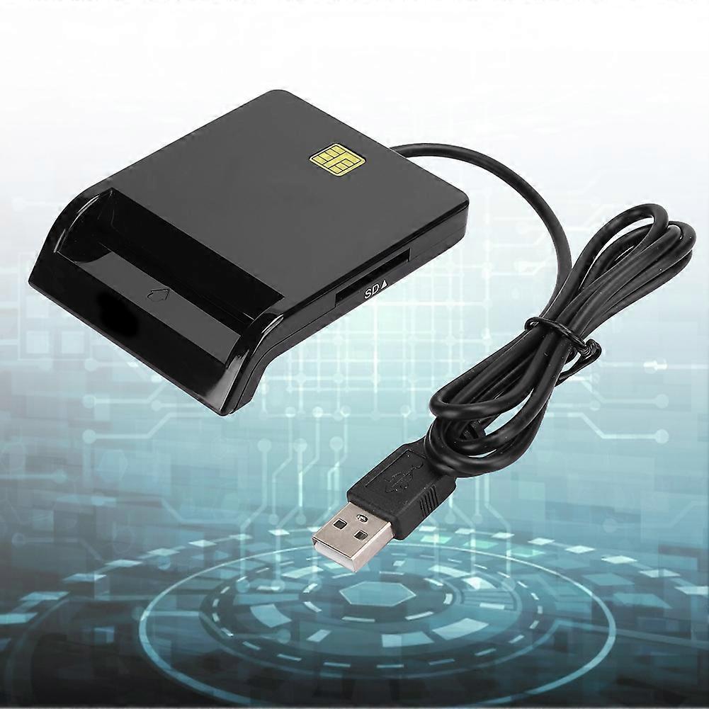 Smart Card Reader 608 Black for Windows 98 to 10, Linux Compatible