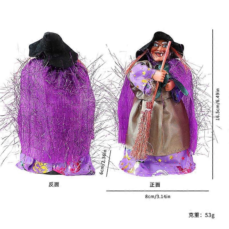 Halloween Sweeper Witch Pendant Ghost House Ceiling Decoration Scene Layout For Hanging Witch WUD5105