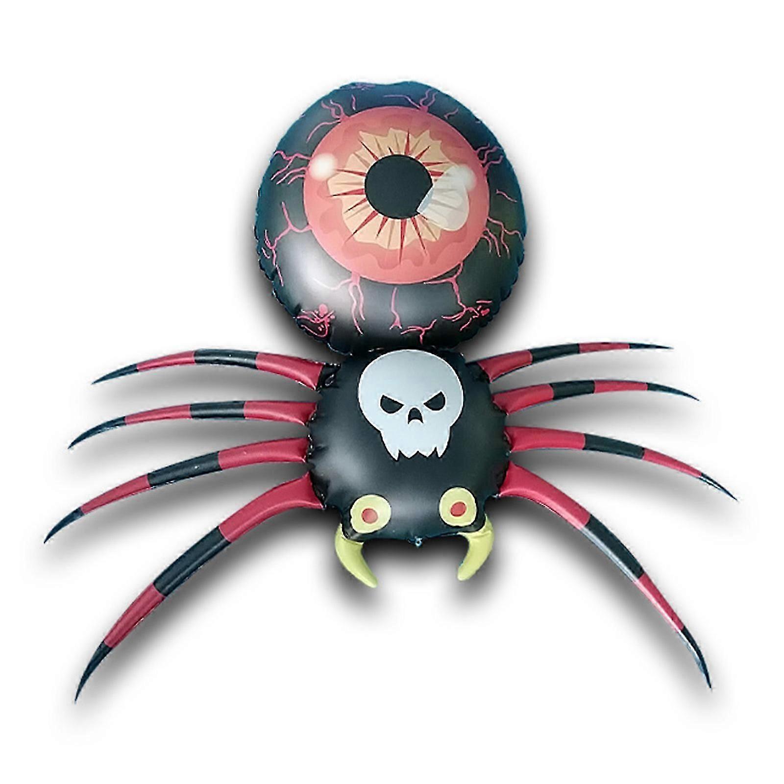 New Halloween Inflatable Spider Decoration With Built-in Lights Blow Up Yard Decor
