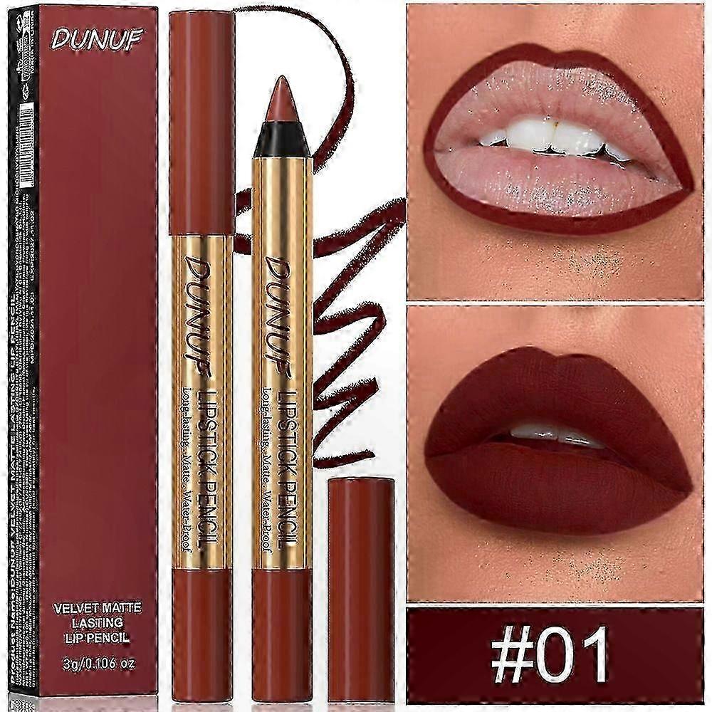 Matte Lip Pencil, Long-Wear Formula, Resists Water & Smudging, Sharpens Easily for Accurate Lines, Ideal for Everyday Makeup or Stylish Statements