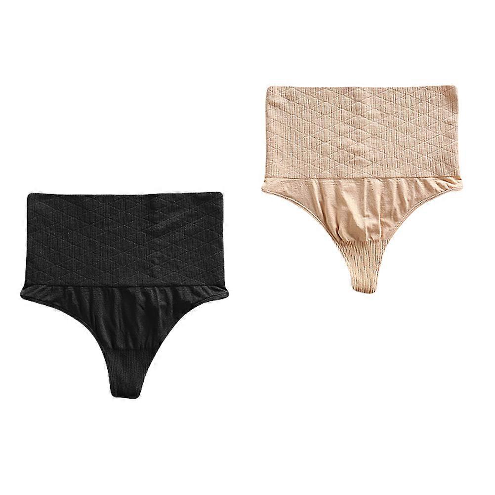 High-Waisted Shapewear Pants for Women with 4Pcs Waist Girdle Thongs