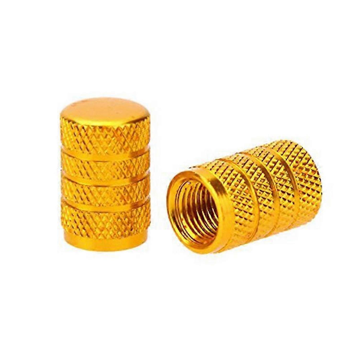 Alloy Tire valve cap, bicycle, motorcycles and car with Schrader valve, 2 set, Gold