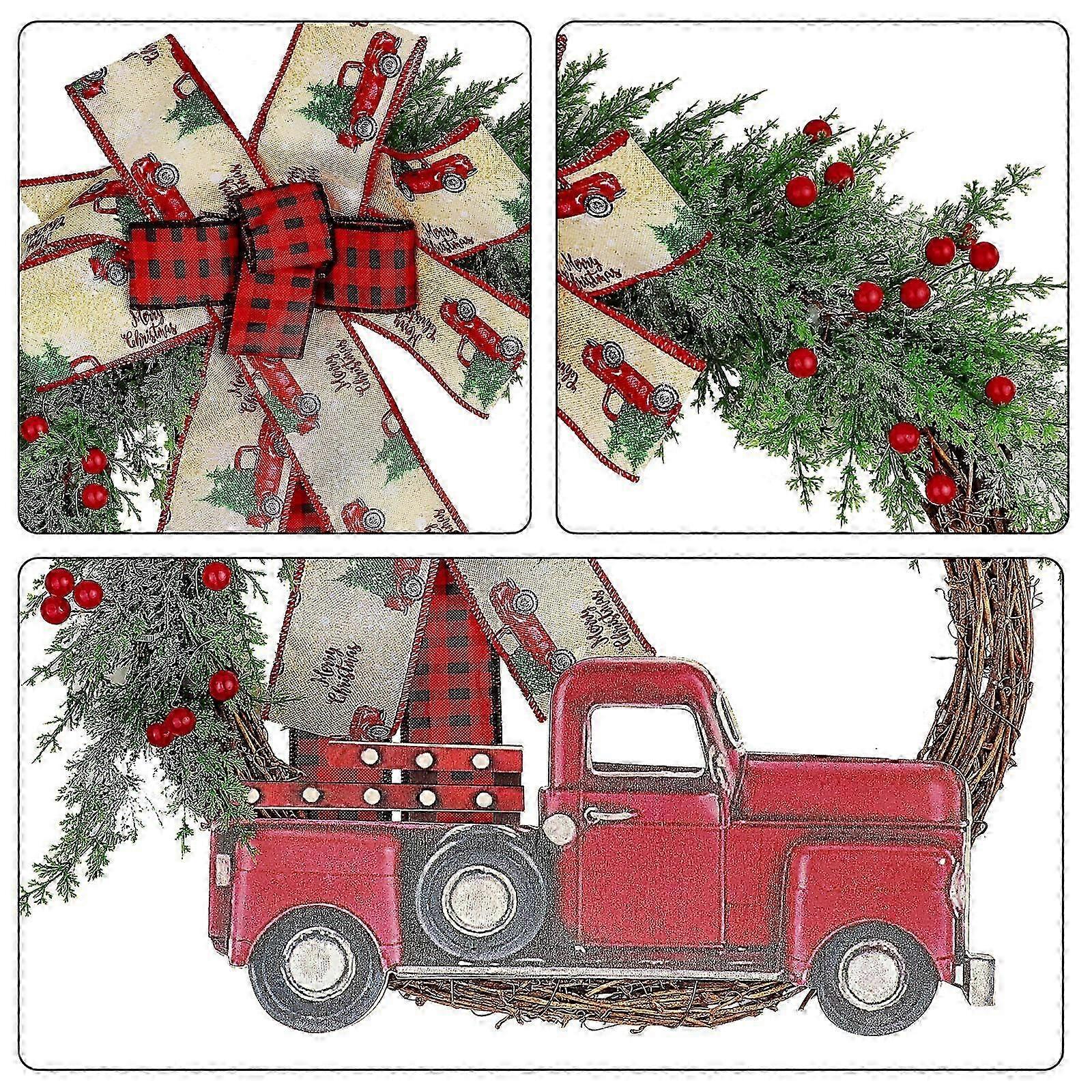 Christmas Fall Wreath for Front Door Decorations, Farmhouse Autumn Harvest Theme