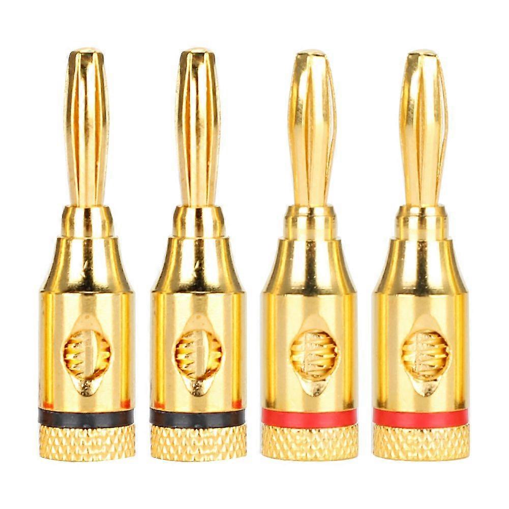 Gold plated Pure Copper Audio Speaker Cable Connector Banana Head Plug