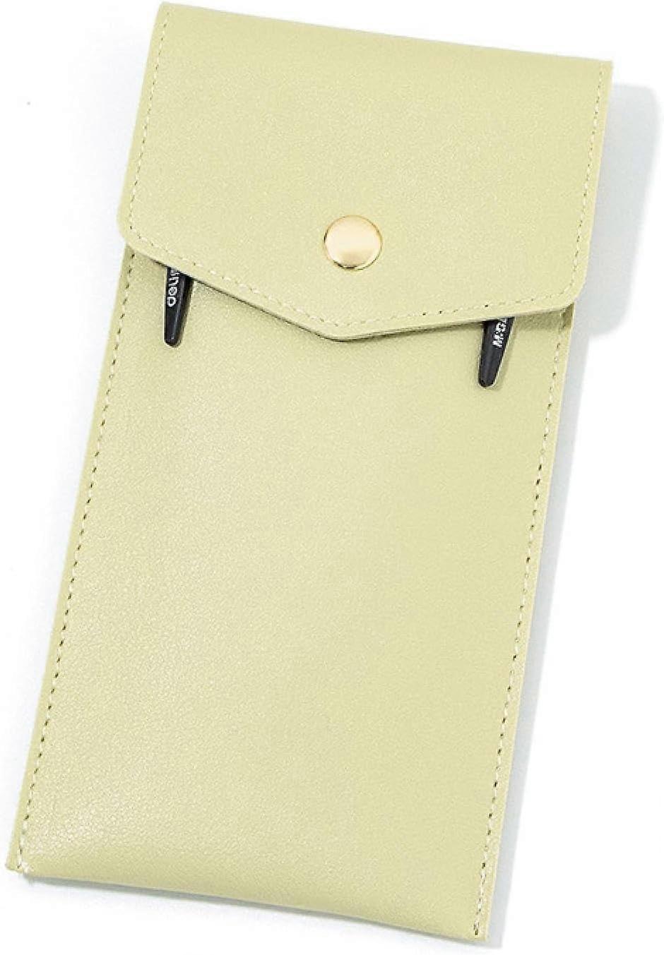 Leather Large-Capacity Multi-Pack Storage Bag Solid Color Leather Bag Pen Protective case