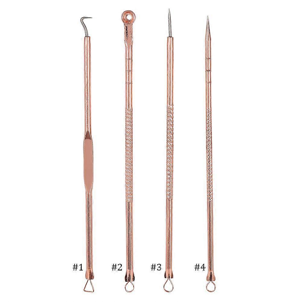 4PCS/Set Stainless Steel Blackhead Acne Blemish Pimple Removal Needle Kit Tool
