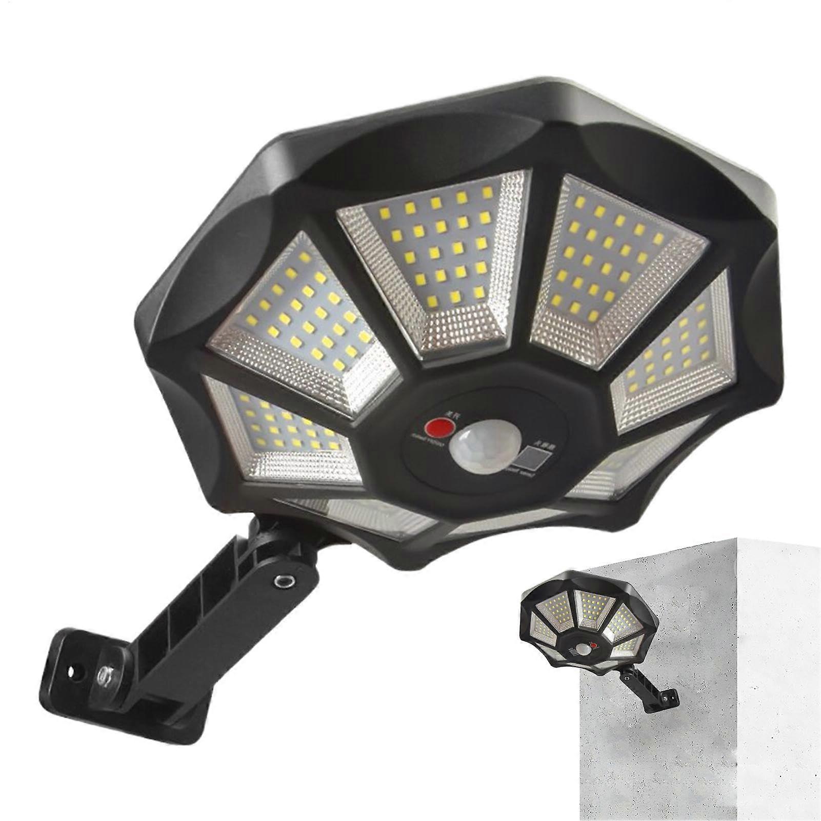 Solar Induction Lamp 168 LED Waterproof Garden Light with Remote Control Sensor for Patio, Street, and Vehicle Entrance