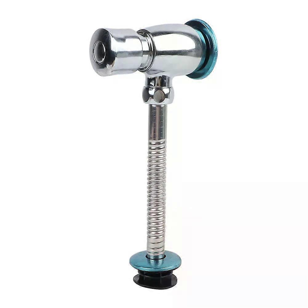 Durable Bathrooms Urinal Flush Valve For Public Toilets Alloy Attachments Automatic Shutoff Button Type Hardness
