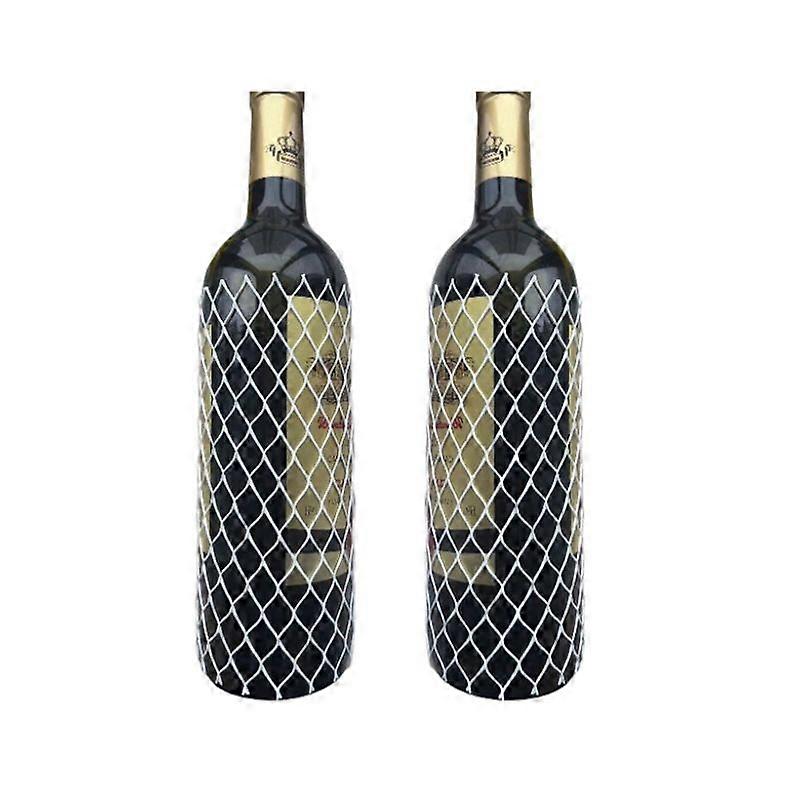 100-Pack White PE Wine Bottle Net Covers, Shockproof and Scratch-Resistant, 22cm