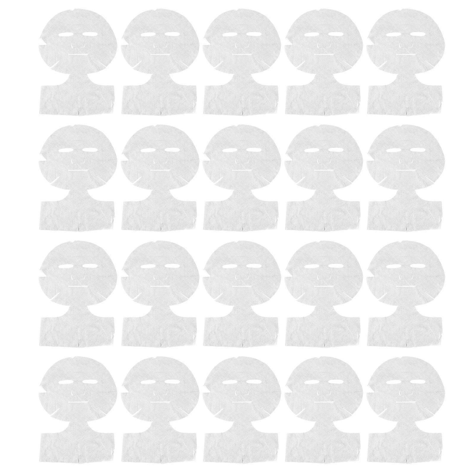 50 Pieces Light Silk Facial Mask Paper Disposable Neck Facial Mask Sheet for Salons Spas Home