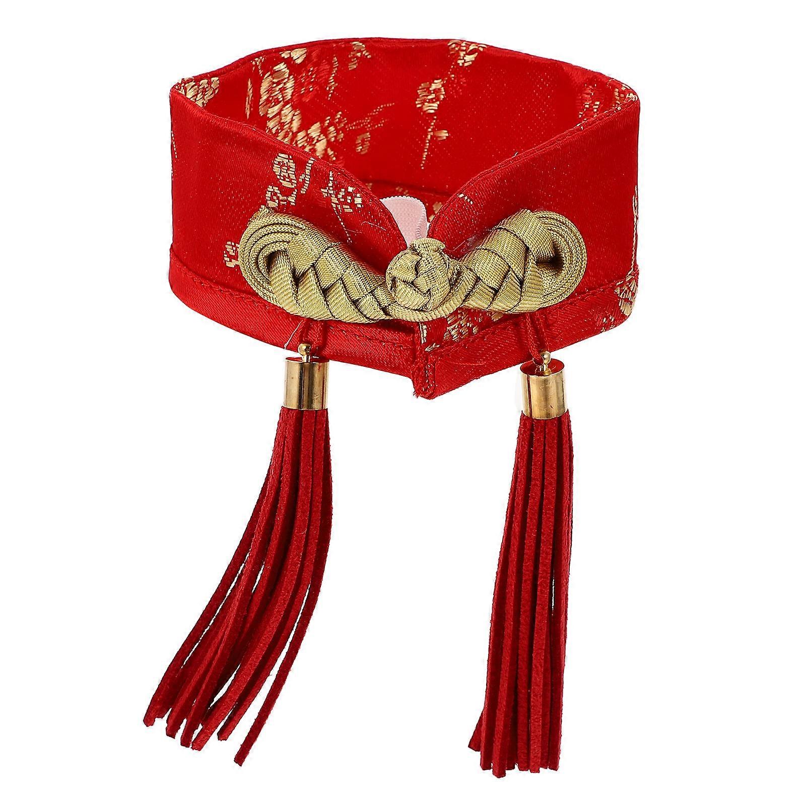 Decorative Red Bow Tie Cat Collar for Pet Use with New Year Festival