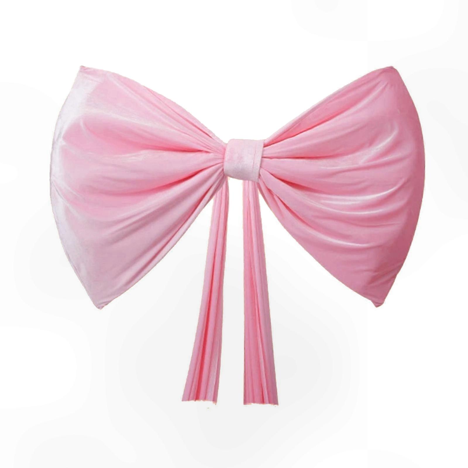 Festive Red Plush Bow for Christmas Tree, Party Backdrop, and Wall Decoration Ornament Ribbon