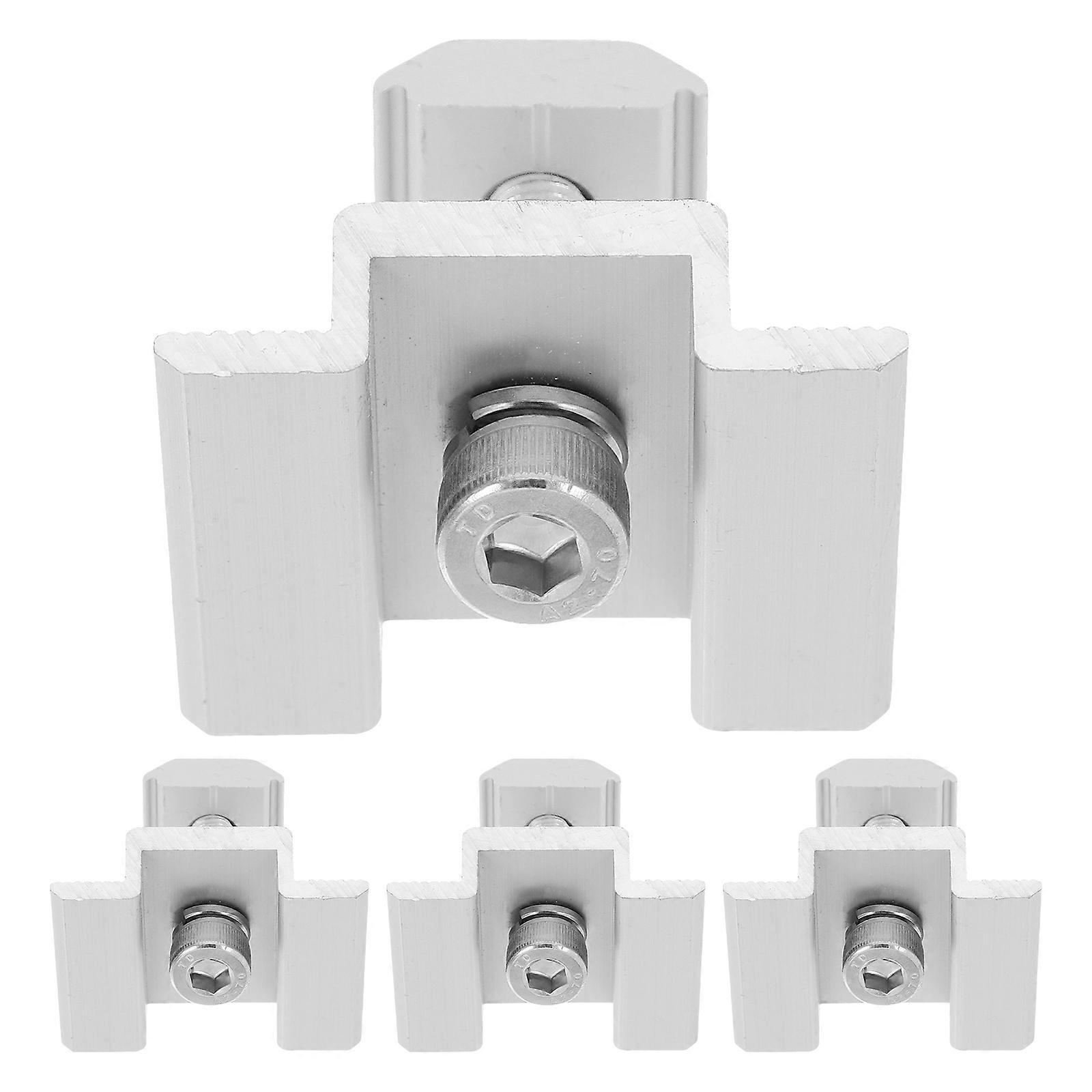 Solar Panel Mid Clamps Aluminum Alloy Bracket for Stable Mounting 4Pcs