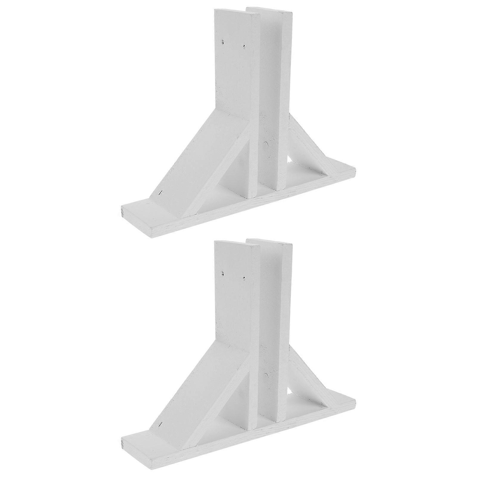 Fence Support Wood Fence Base for Garden Use 8Pcs White Practical Holder