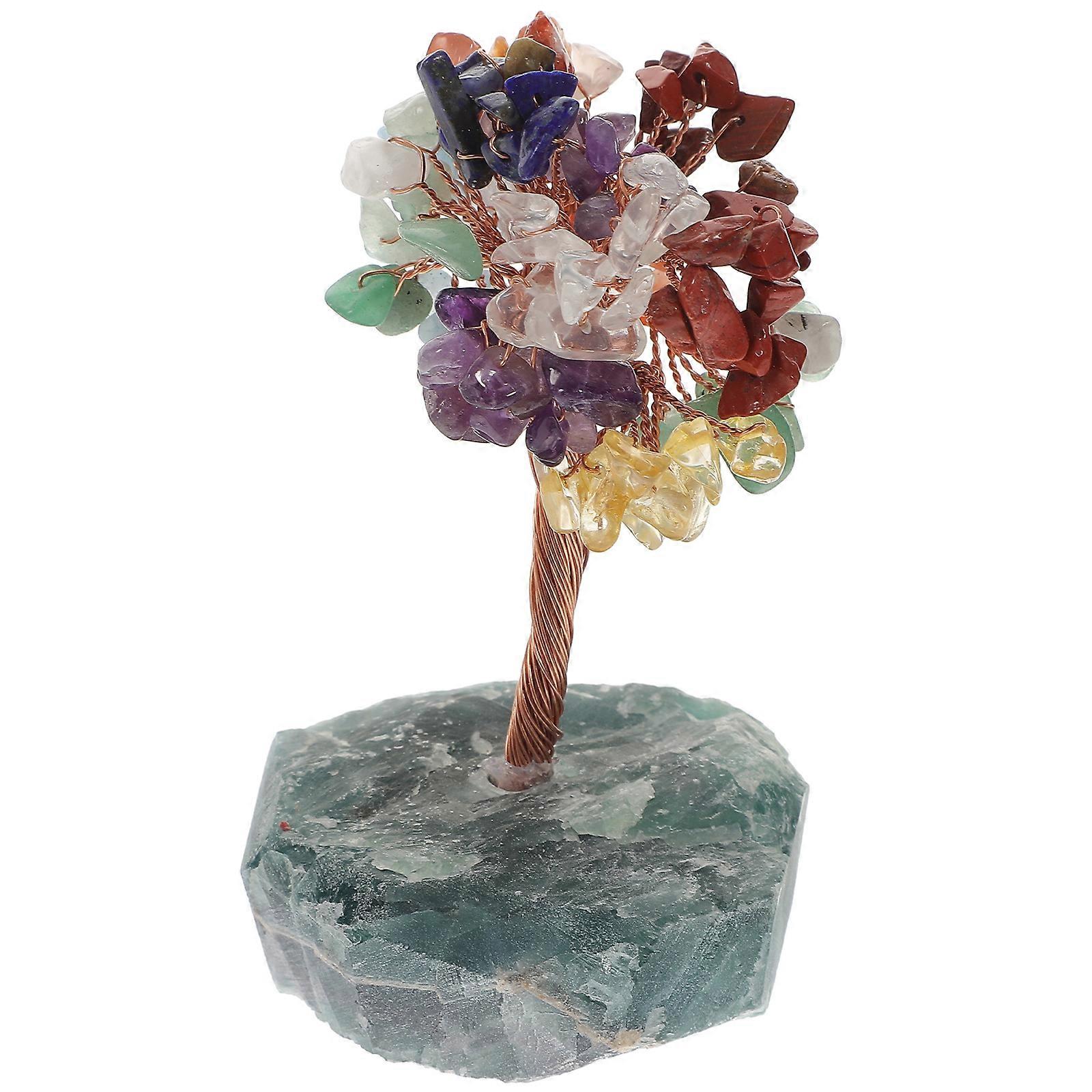 Crystal Tree Amethyst Tree Decor for Home 3Pcs Desktop Ornaments