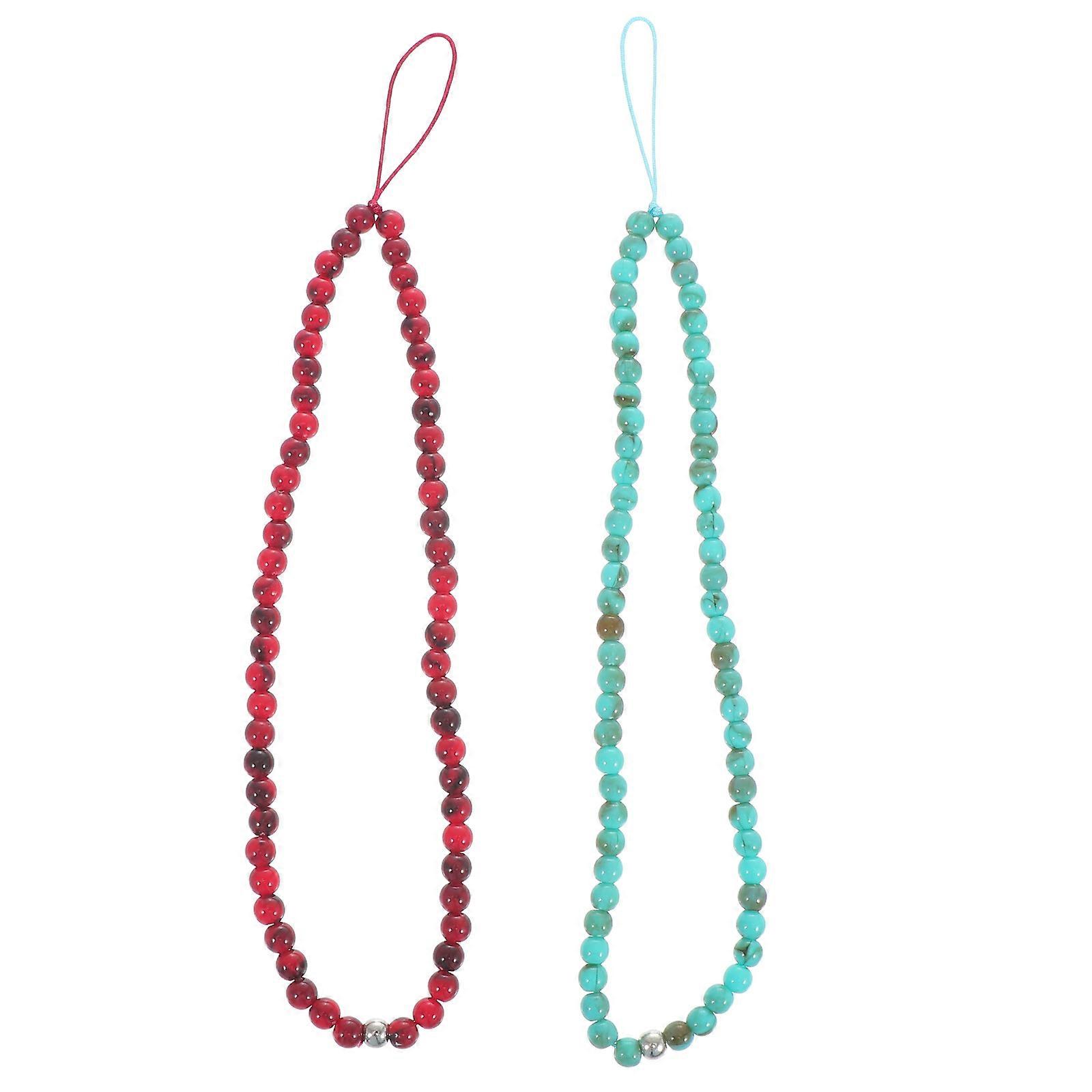 Cellphone Hanging Straps Resin Decorative Phone Lanyards 2Pcs