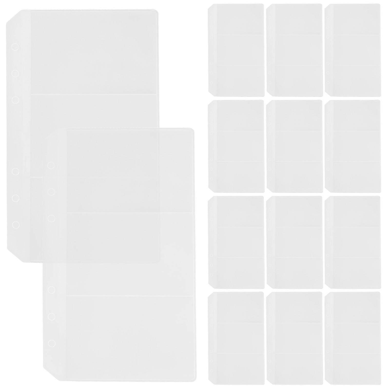 Binder Pockets 100 Sheets Plastic Binder Folder For Office Supplies And Documents Transparent 17.50X10.50X0.10CM Storage 100Sheets