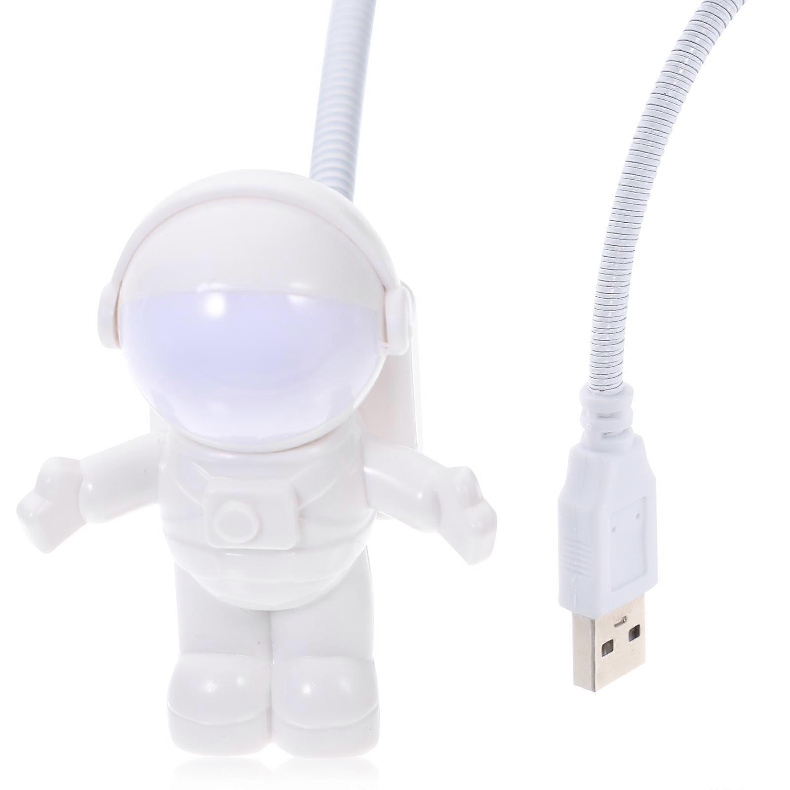 Astronaut Pattern USB Night Light Table Lighting for Bedroom Use 1Pcs White