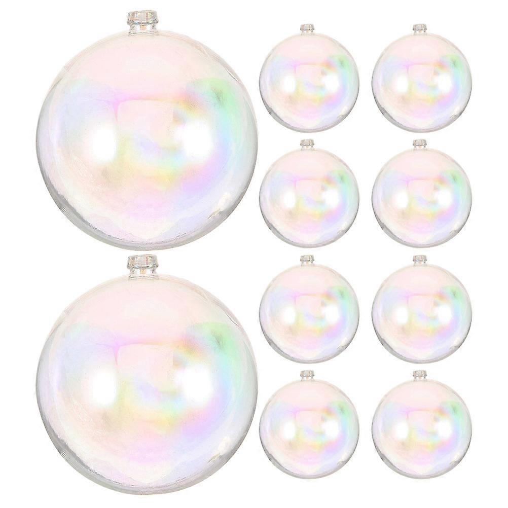 Clear Iridescent Plastic Ornament Balls for Christmas Tree 30Pcs