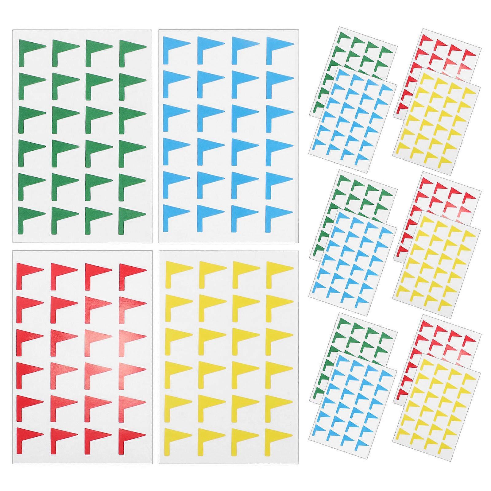 PVC Small Flag Stickers Sticky Index Tabs for Map Marking 5Packs