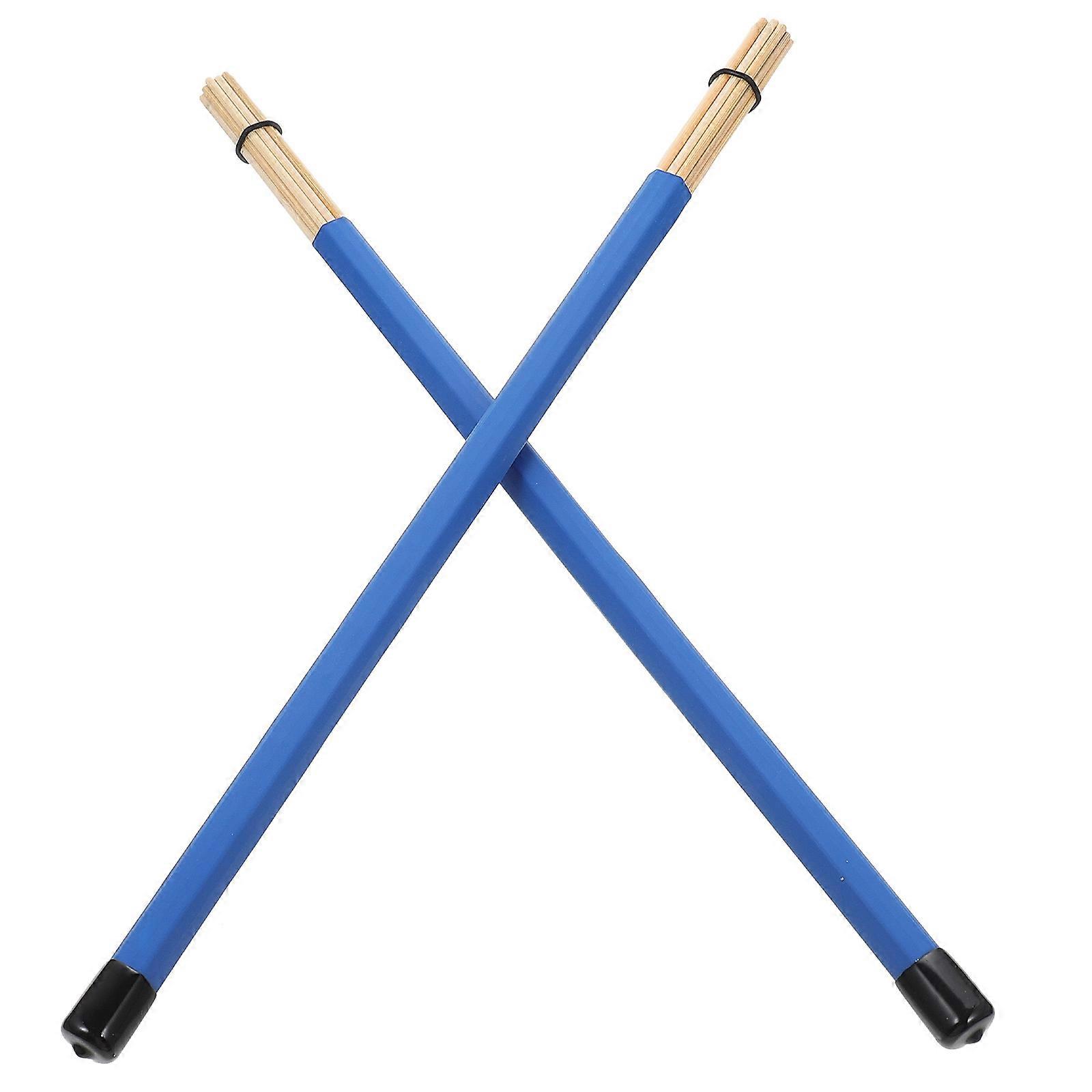 Percussion Bamboo Drumsticks Professional Drum Sticks 2Pairs Blue