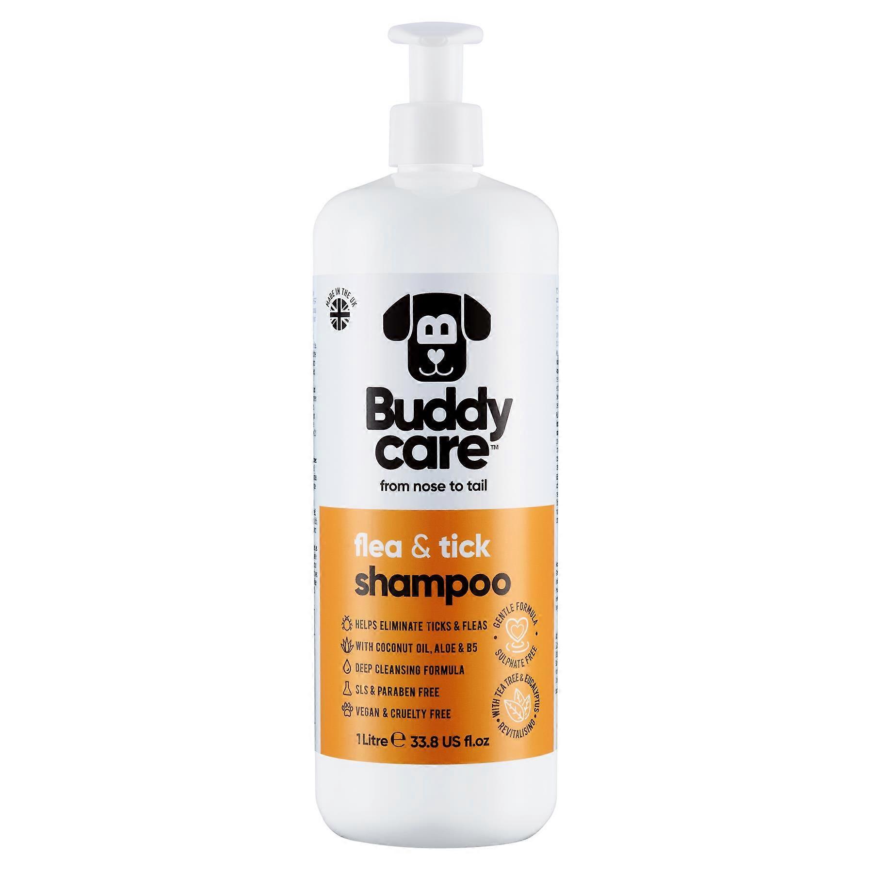 Buddycare - Hundeshampoo - Floh- und Zeckenmittel - 1L