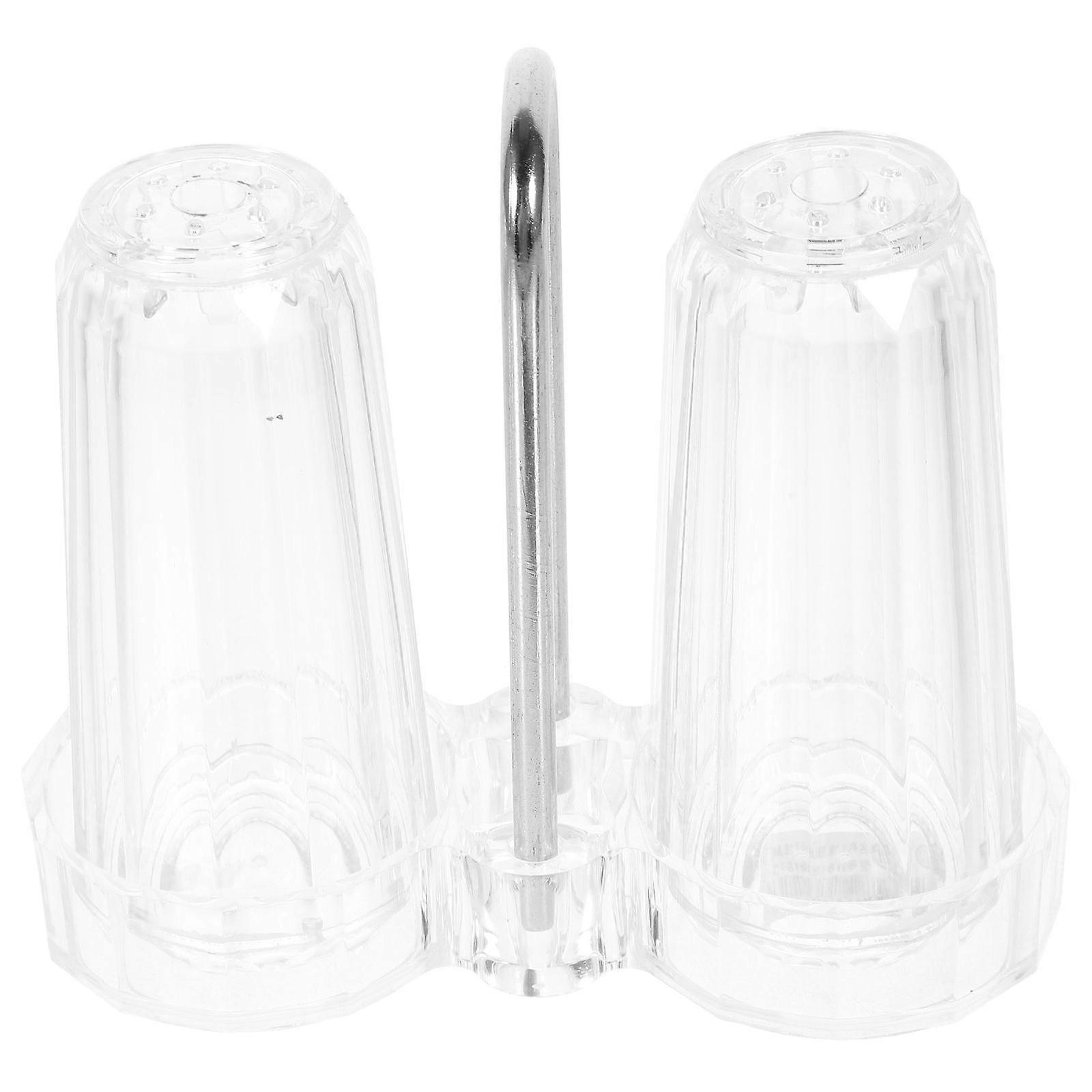 2 Sets Lidded Spice Dispenser Seasoning Organization for Cooks and Home Users with Elegant Transparent Acrylic Holder