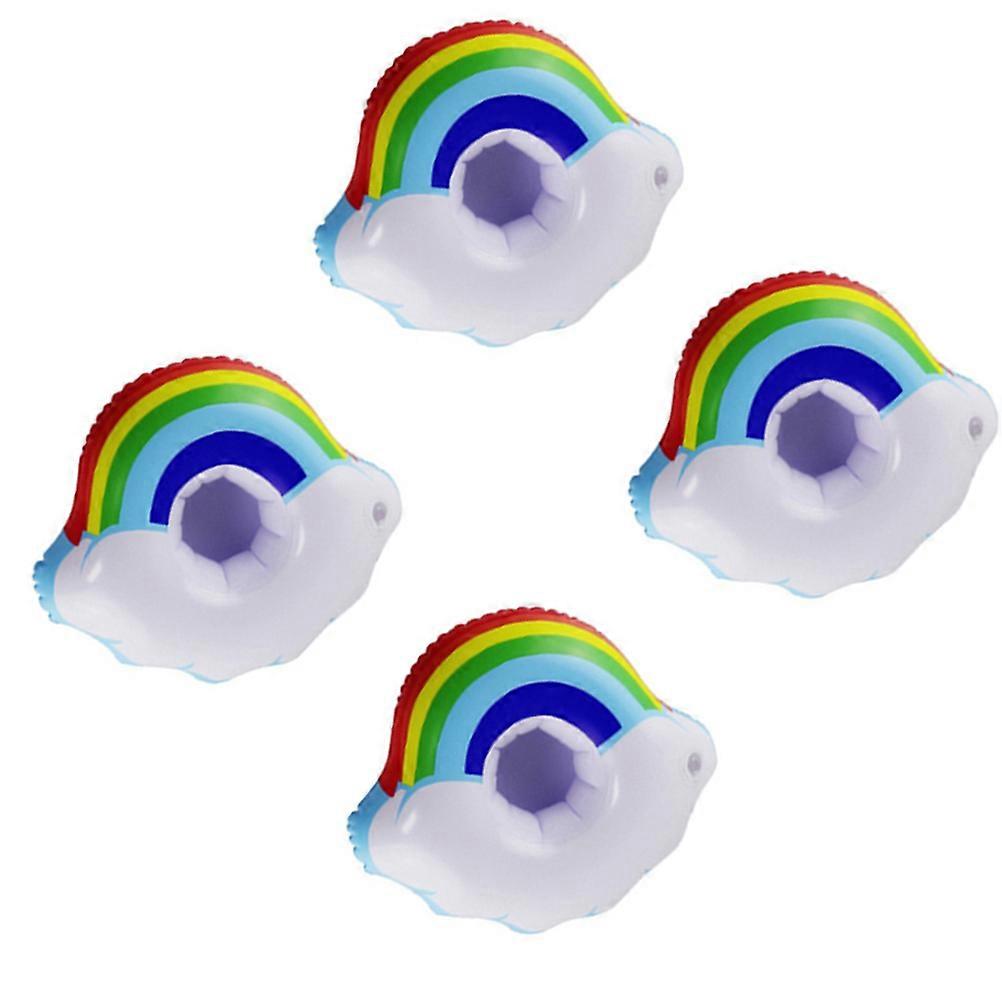 PVC Inflatable Floating Drink Holder for Pool Parties 4Pcs Set