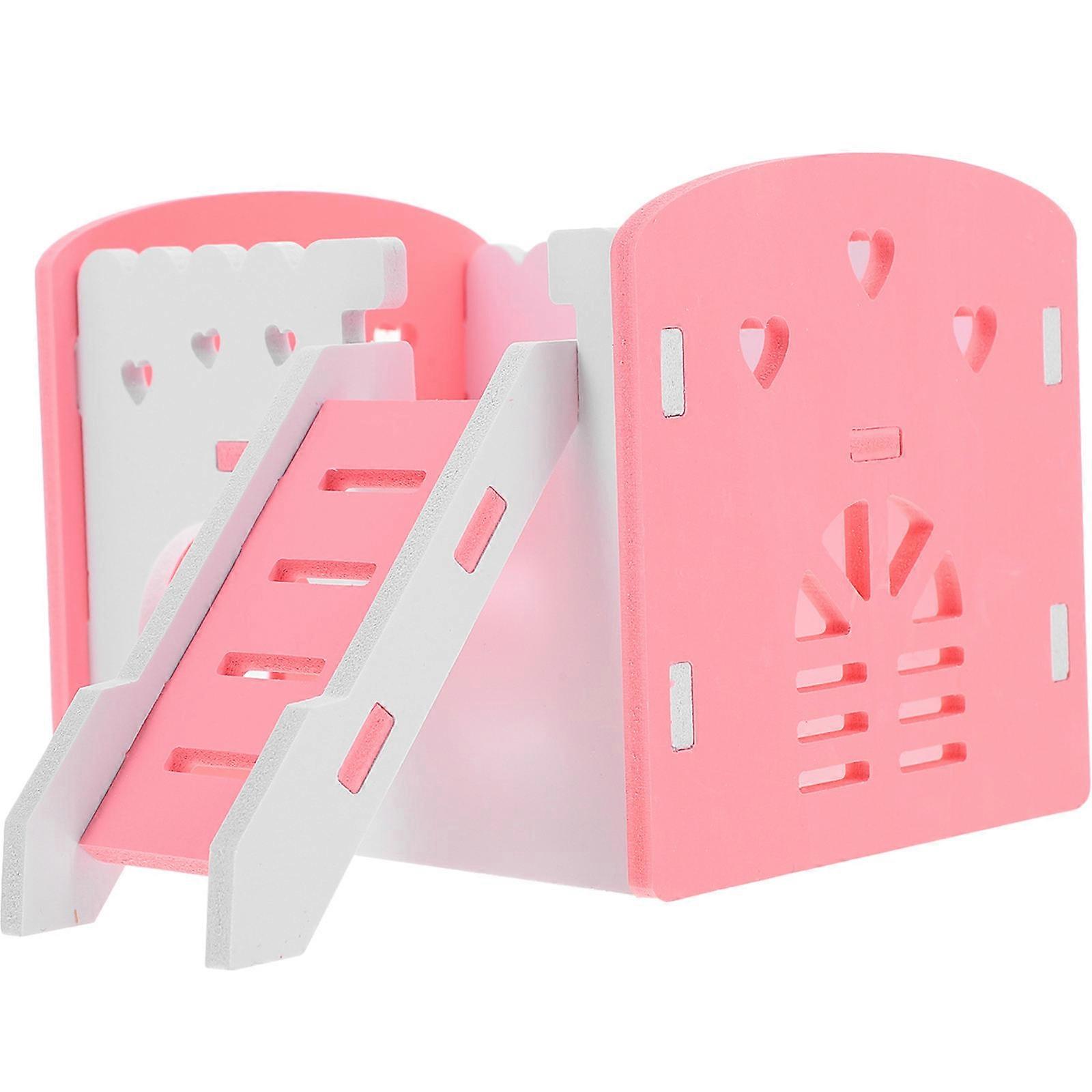 Hamster House Hideout for Small Pets Play and Rest PVC Pink Color 4Pcs