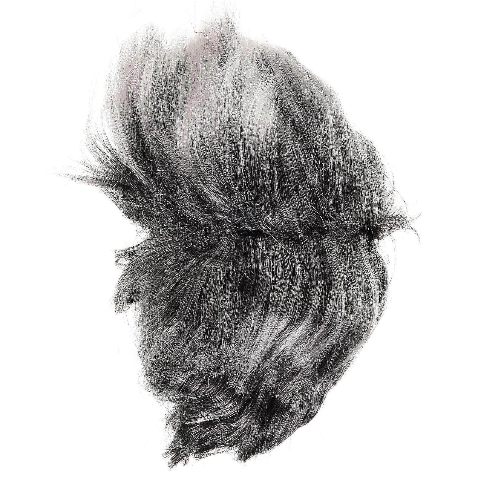 Old Lady Wigs Gray Short Wig for Party Use 3Pcs Halloween Wig